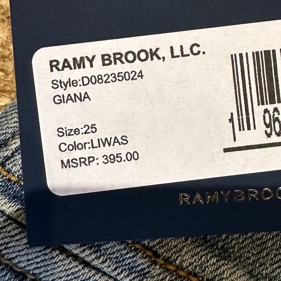 New! Ramy Brook Giana Wide Leg Cargo Jeans - Picture 5 of 5